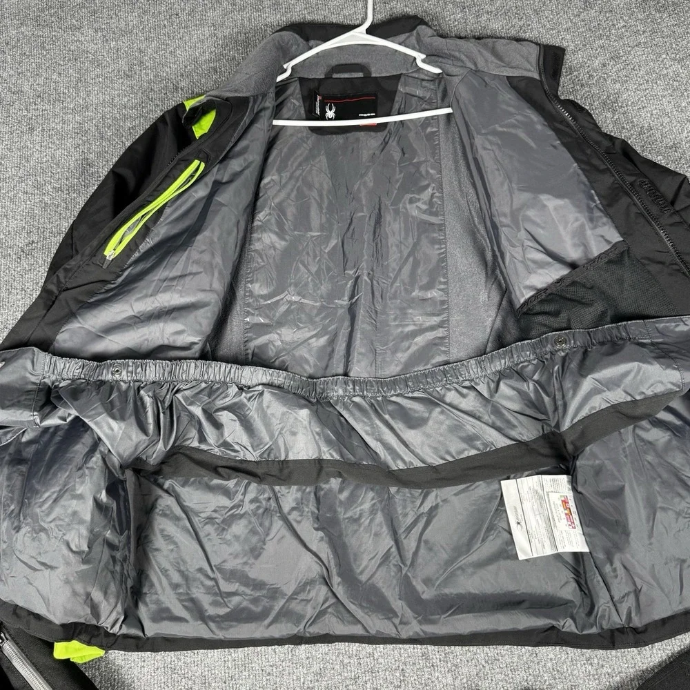 Spyder Ski Jacket Pants Men's Size Small Black Green‎ Snowboard $475 MSRP